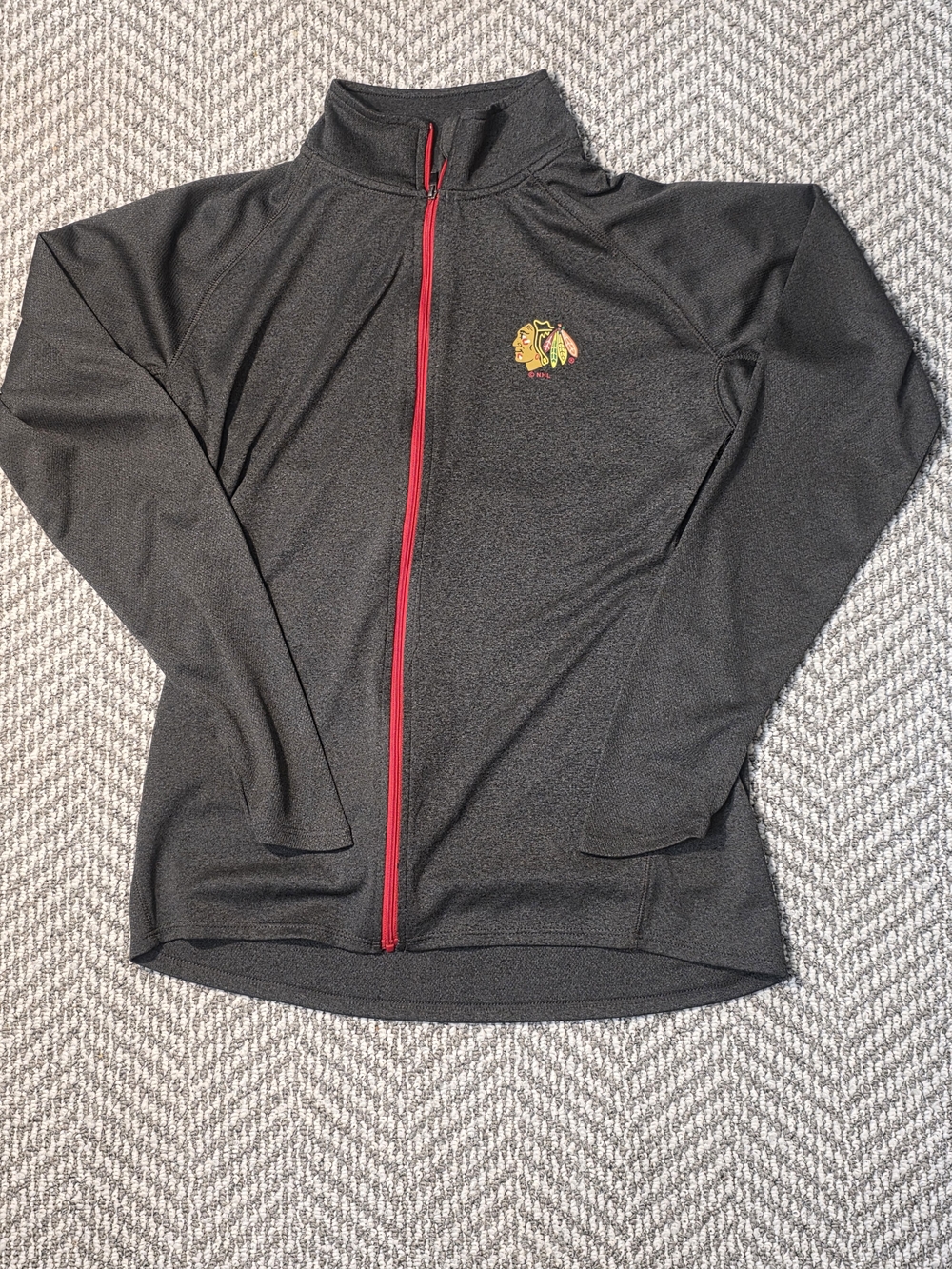 NHL Chicago Blackhawks Women's Full Zip Track Jacket Size Medium 7/9